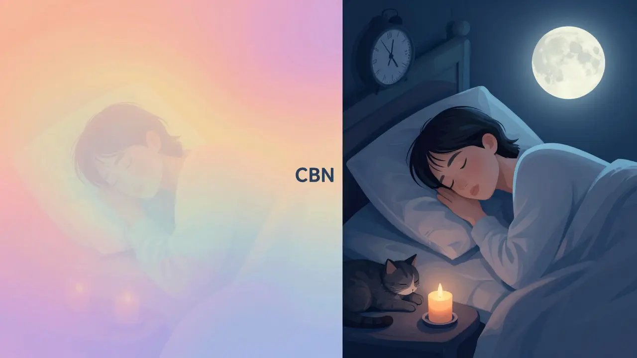 Vergleich: Eine Person in einem rauschhaften Zustand links, dieselbe Person in tiefem Schlaf rechts.