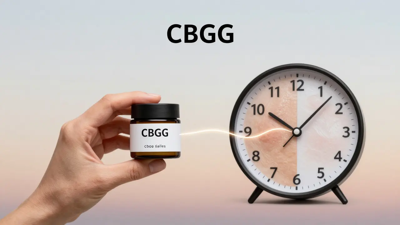 Vergleich von gereizter und geheilter Haut nach 14 Tagen regelmäßiger CBG-Salben-Anwendung.