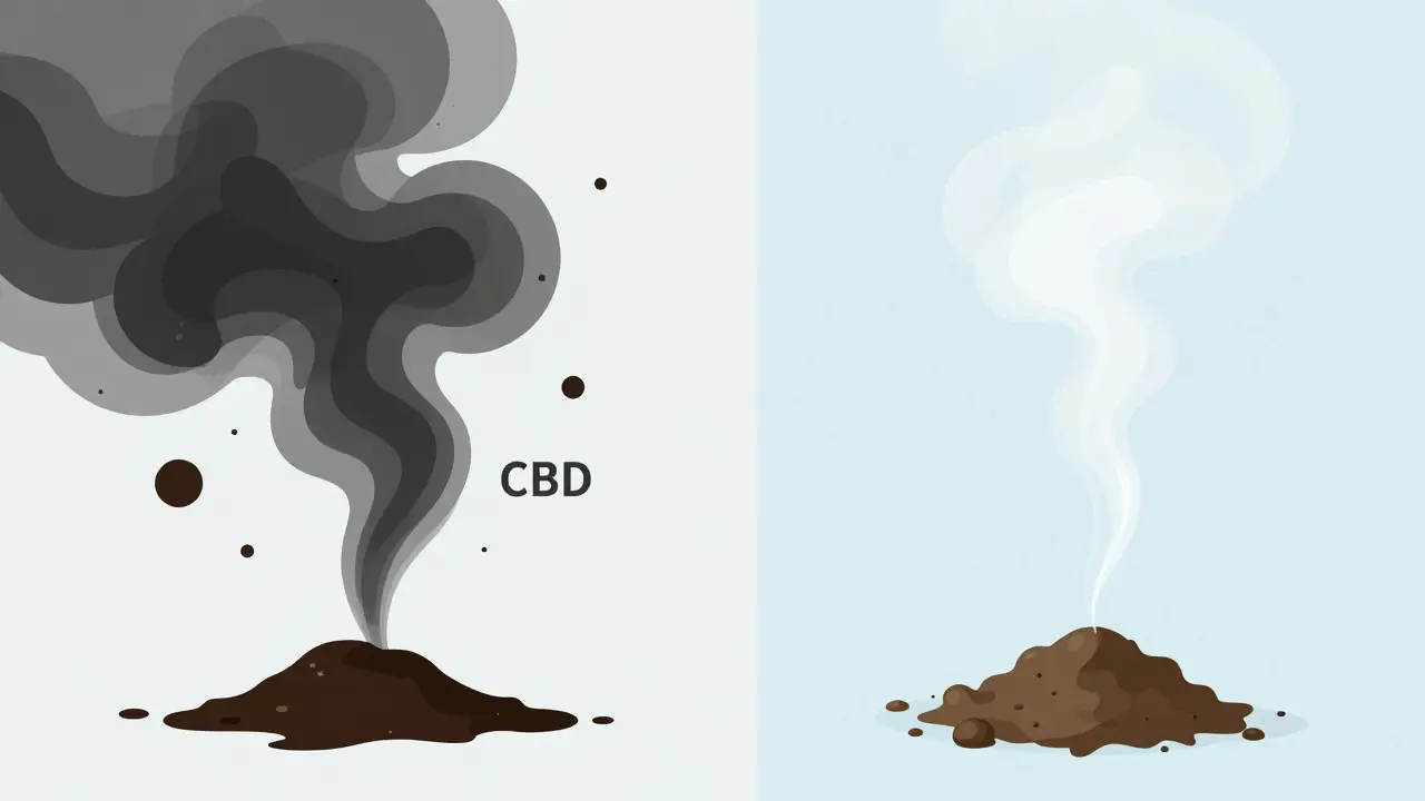 Vergleich von Rauch und Dampf bei der CBD-Nutzung
