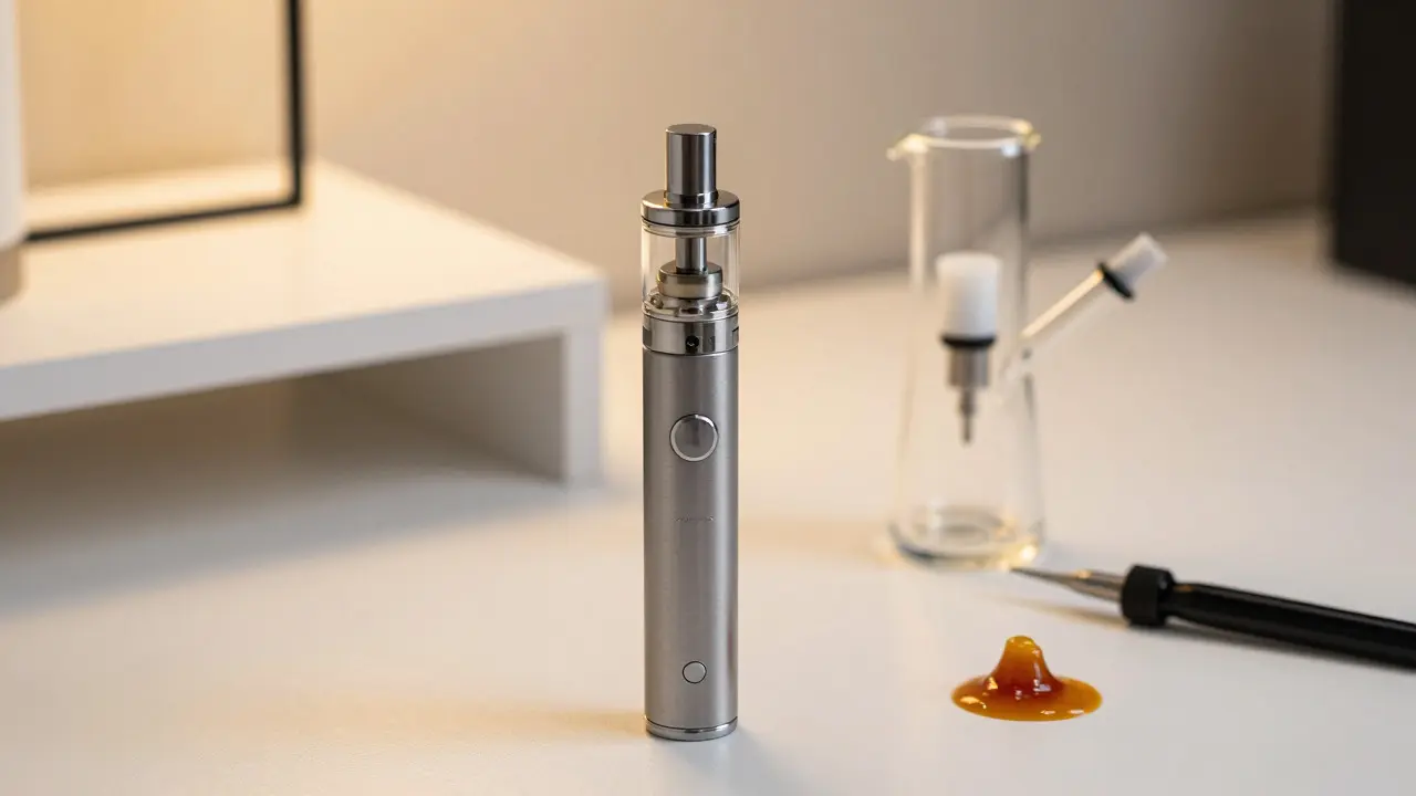 Vape-Pen und Dab-Rig für die Anwendung von CBD-Konzentraten