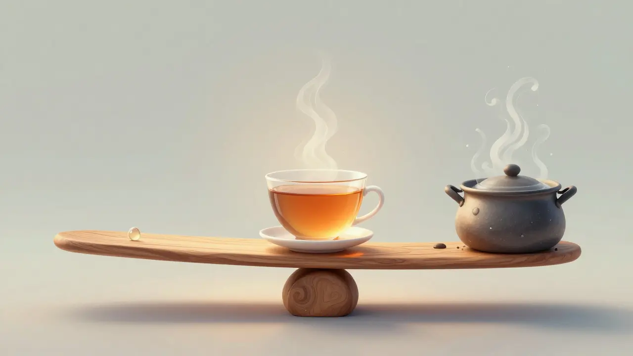 Conceptual art showing balance between low, optimal, and high doses